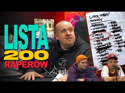 LISTA 200 RAPERÓW - Kogo zaproszę do projektu "wspól...